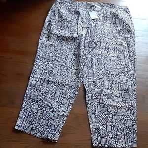 Tribal Print Cropped Pant